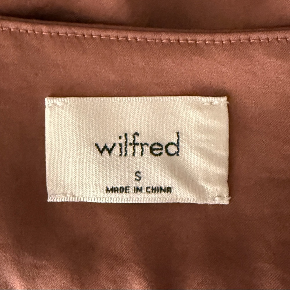 Wilfred Brown Satin Crop Cami Top Size S Cocktail Party Going Out V-Neck Summer - Picture 5 of 8